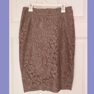 Victoria’s Secret Purple Lace Pencil Skirt
